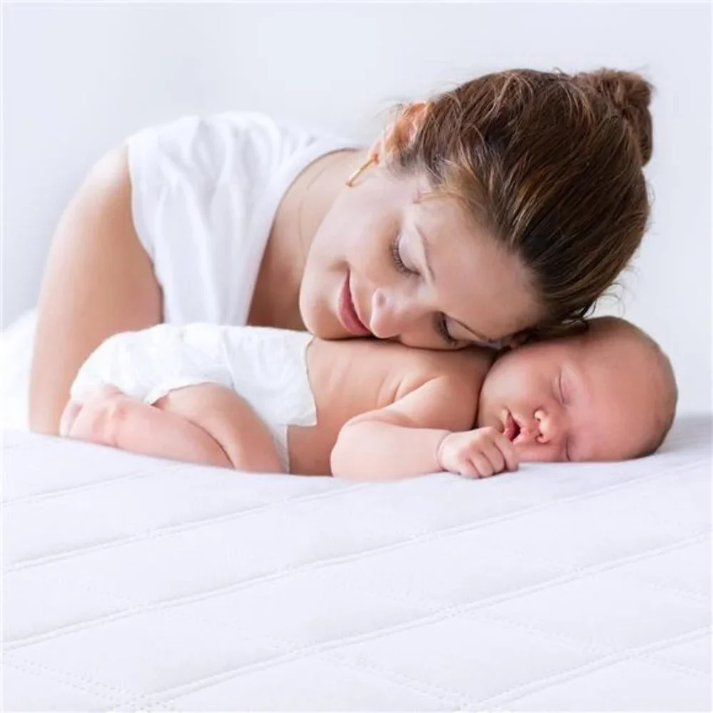 2 Pack Waterproof Crib Mattress Protector, Quilted Fitted Crib Mattress Pad